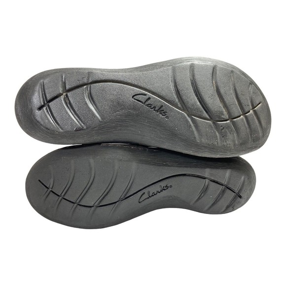 Clarks Comfort Shoes Soft Cushion Brown Weathered Leather Women's 8M EUC - Picture 9 of 10